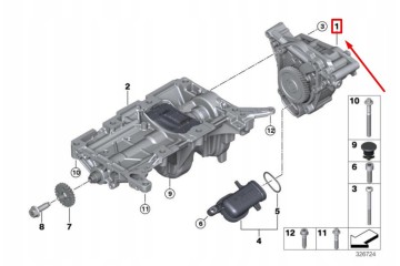 Bomba de aceite motor BMW Serie 5 F10 7610378 11417610378 ORIGINAL