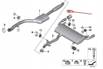 BMW Exhaust pipe tip original 18308658210 Part manufacturer BMW OE