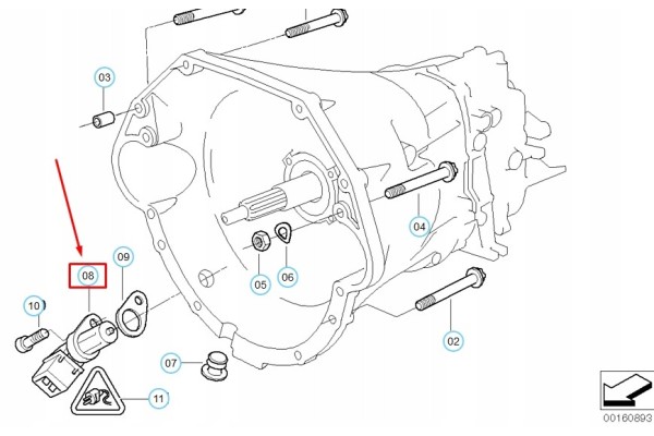 Sensor de Posición del Cigüeñal BMW 5 E39 13627839138