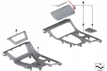 BMW 5 F10 CUP HOLDER ON CENTER CONSOLE ALUMINIUM 51168050696 Part manufacturer BMW OE