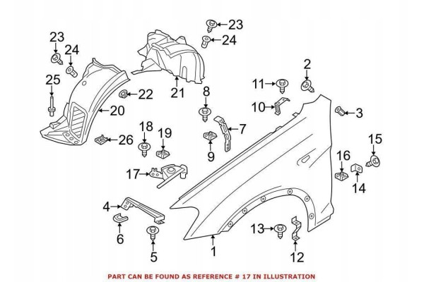Right Side Light Panel Holder BMW X3 X4 Original 41357267328 Catalog number of the part 41357267328