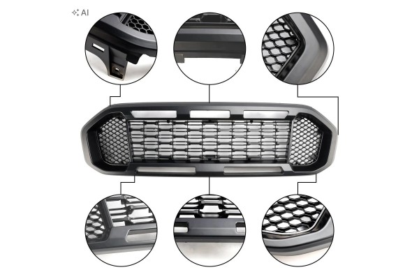Black front bumper guard for Ford Ranger T8 2019 2023 Part manufacturer ARP