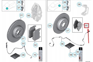 BMW M2 M3 M4 M5 Rear Brake Pad Repair Kit 34212284466