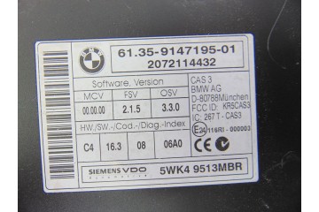 9147195 MODULO ELECTRONICO BMW SERIE 1 BERLINA (E81/E87) 118d 2007 9147195 188701 BMW - 4