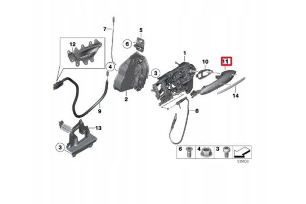 Manilla Exterior Puerta Trasera Izquierda BMW 5 Gran Turismo F07 51217