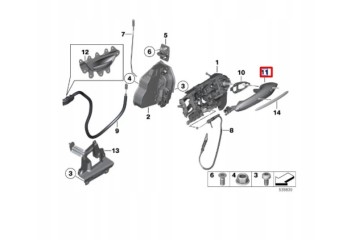 Manilla Exterior Puerta Trasera Izquierda BMW 5 Gran Turismo F07 51217