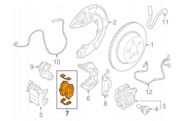 BMW 5 G30 REAR BRAKE PADS 34216870552 Version European