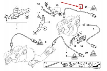 BMW 5 E60 ORIGINAL Rear Lambda Probe 7557758 11787557758 Part manufacturer BMW OE