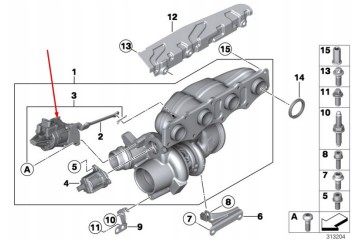 Actuador Wastegate Turbo BMW 3 F30 11657638783 7638783