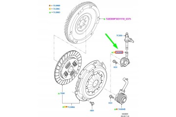Clutch actuator FORD TRANSIT MK3 1732801 8C11 7A564 AD ORIGINAL Catalog number of the part 1732801
