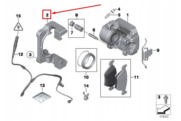 BMW X5 E70 Front Right Brake Caliper 6778400 34116778400 ORIGINAL Part manufacturer BMW OE