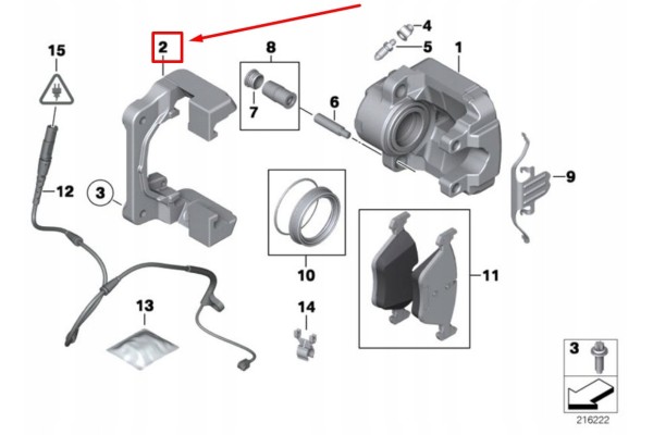 BMW X5 E70 Front Left Brake Caliper 6778399 34116778399 ORIGINAL Part manufacturer BMW OE
