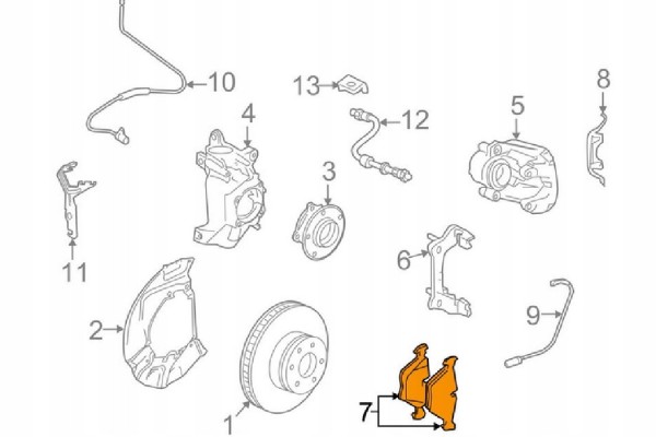BMW 7 E65 Front Brake Pad Set 34116794913 6794913 Packaging status original