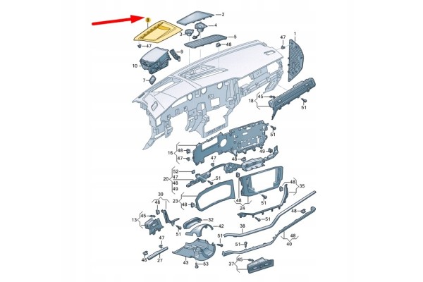VOLKSWAGEN OE VW TOUAREG CR7 Indicator Panel Cover LHD 761858763A6PS Part manufacturer Volkswagen OE