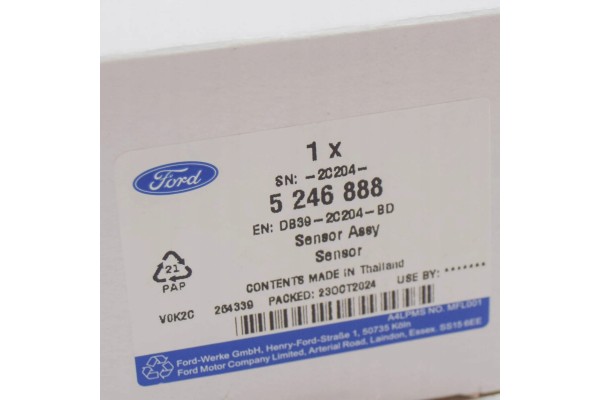 Sensor ABS delantero derecho FORD RANGER T6 MK3 DB39-2C204-BD 5246888