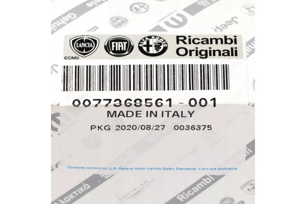 Fiat OE 77368561 air conditioning activator Quality of parts according to GVO O original with manufacturer s logo OE