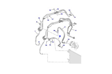 9806549380 AIR CONDITIONING COMPRESSOR AND RADIATOR CABLE SPACETOURER VIVARO TRAVELLER