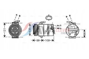 COMPRESSOR AIR CONDITIONING OPEL ASTRA 2 0 98 OLAK358 AVA AVA QUALITY COOLING Part manufacturer AVA Quality cooling