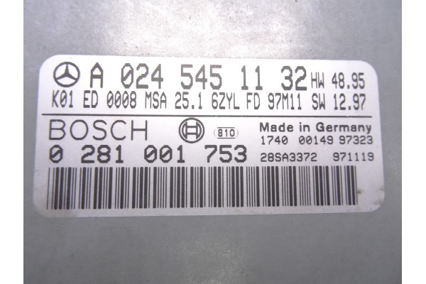 A0245451132 CENTRALITA MOTOR UCE MERCEDES-BENZ CLASE E (BM 210) BERLINA