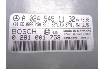 A0245451132  CENTRALITA MOTOR UCE MERCEDES-BENZ CLASE E (BM 210) BERLINA 300 Turbodiesel (210.025) 1997 A0245451132 211138 MERCE