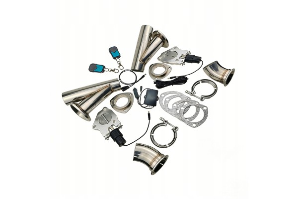 12V 63MM DUAL VALVE EXHAUST THROTTLE WITH REMOTE CONTROL