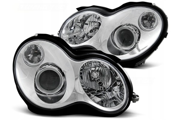 Headlights Lamp kp Chrome Tuning Lens h7 Mercedes C Class 203 2000 2007