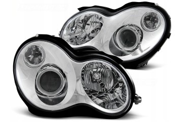 Headlights Lamp kp Chrome Tuning Lens h7 Mercedes C Class 203 2000 2007