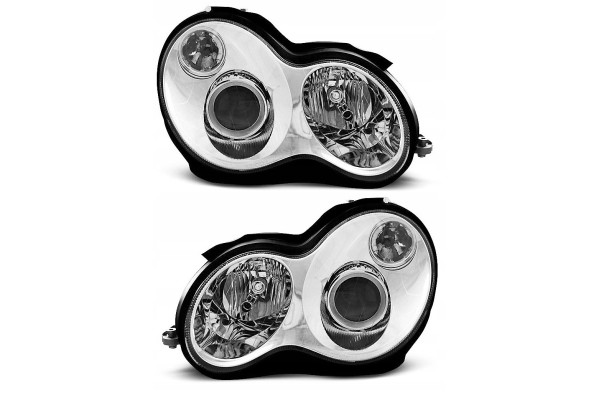 Headlights Lamp kp Chrome Tuning Lens h7 Mercedes C Class 203 2000 2007 Packaging status original