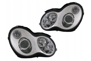 Headlights Lamp kp Chrome Tuning Lens h7 Mercedes C Class 203 2000 2007 Part manufacturer Abakus