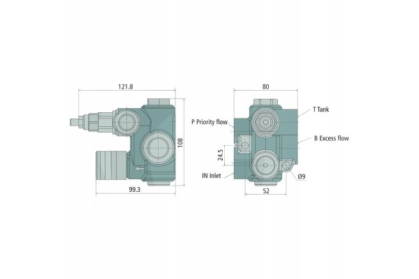 Walvoil BLB 3 drozny sterujacy przepywem z DBV RF70 Part manufacturer no brand