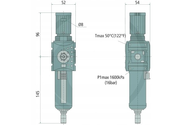 WKF K1 3 8 8 M Filter Regulator BG 1