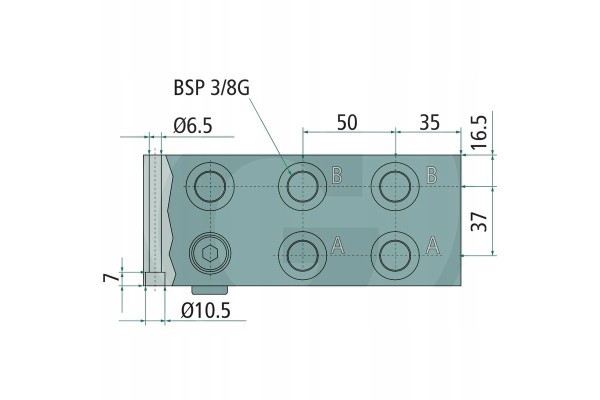 GRANIT base patron plate 4 times NG06