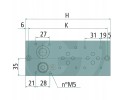 GRANIT base patron plate 4 times NG06 Customs tariff code 84818079