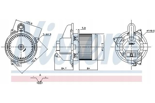 BLOWER AIR SUPPLY FAN 87846 NISSENS Catalog number of substitutes AKS DASIS 188149N VEMO V46 03 0013