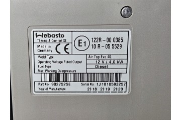 Webasto Air Top Evo 40 3500 12V diesel agregat 2018 IGA Car type 4x4 SUV buses cargo vans RVs