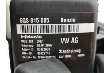 Calefactor estacionario Webasto para VW Tiguan III 5QS815005 Nuevo Ori