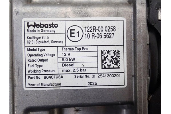 Calefactor estacionario original WEBASTO 3Q0815005AP para VW Passat B8