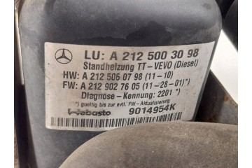 Parking heater Webasto Mercedes Benz E W212 2125003098 Car type passenger cars