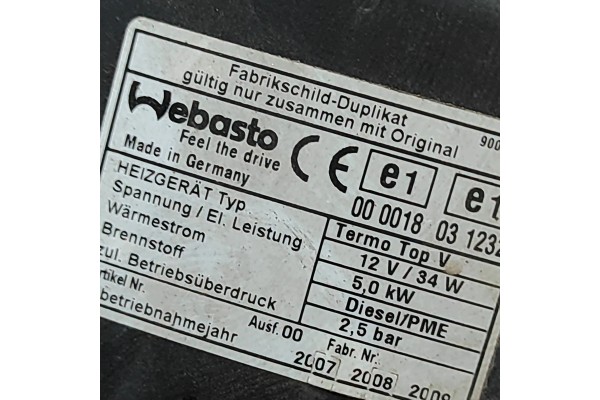 Calefactor WEBASTO para JAGUAR XJ (X350, X358) 9007643D 33149529 2.7L 