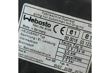 Calefactor WEBASTO para JAGUAR XJ (X350, X358) 9007643D 33149529 2.7L 
