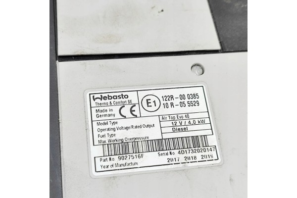 WEBASTO PARA FIAT DUCATO MINIBÚS / PASAJEROS (250, 290) 9027516F 3453