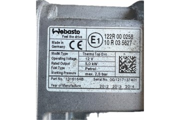 6412229656702 Auxiliary heater pakring Webasto BMW 3 F30 F31 F34 Car type passenger cars