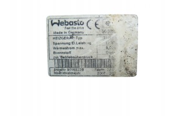 9016522B Auxiliary heater pakring webasto AUDI Q7 4L 2006 2015 Quality of parts according to GVO Q original with factory logo OE