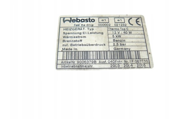Calefactor Auxiliar / Anillo de Sellado BMW Serie 7