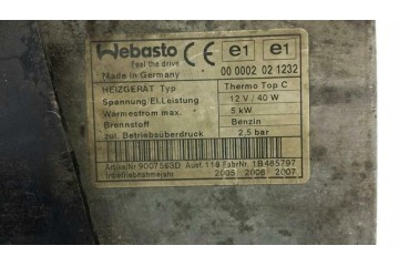 Auxiliary heater Bentley Continental Flying Spur Webasto 3W0815005E Catalog number of the part 3W0815005E