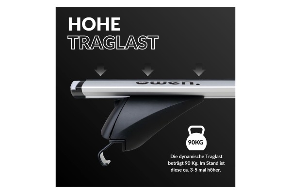 Baca Universal de 120 cm para Rieles de Techo Cerrados - Capacidad 90 