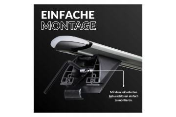 Baca Universal de 120 cm para Rieles de Techo Cerrados - Capacidad 90 