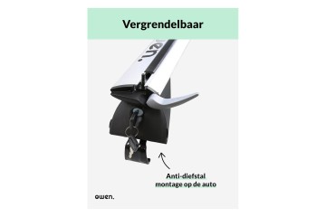 Baca Universal de 120 cm para Coches con Techo Cerrado