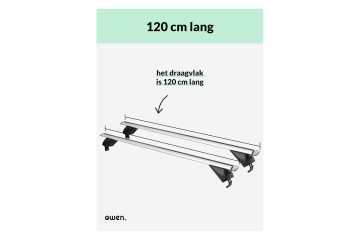 Baca Universal de 120 cm para Coches con Techo Cerrado