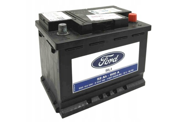 Battery 12V 52Ah 500A P Fiesta Mk8 Puma Ford Silver Calcium SLI 2033185